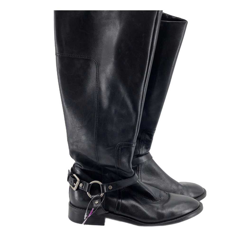 Nine West Black Over the Knee Boots Almond Toe Zip Closure | Womens 9.5